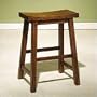 24"H Counter Height Stool in Honey Brown Finish