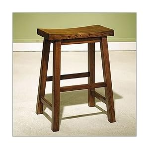 Honey Brown 24 Saddleseat Counter Stool by Powell
