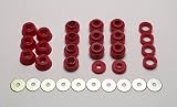 Energy Suspension 2-4105R: Body Mount Bushings, Polyurethane, Red, Jeep, Wrangler, Set of 31