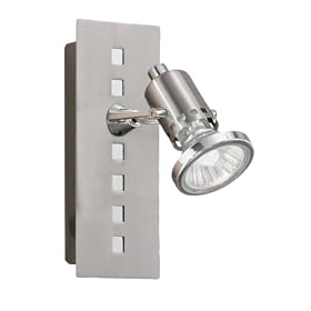 Eglo 82242A Fizz 1 Light Spot Light Fixture, Nickel and Chrome