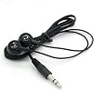 WIRELESS CENTRAL Brand BLACK SMILEY FACE 3.5mm STEREO HEADPHONE Hands-Free Headset Ear buds Adapter for Cell phones, mp3, ipod, iphone, tables [WCB537]