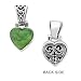 .925 Silver & Green Turquoise Small Heart Pendant