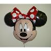 34" Minnie Mouse Shaped Foil Balloon With Red Bow