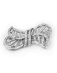 Natural 2.0 ctw Diamond Brooch 14K White Gold