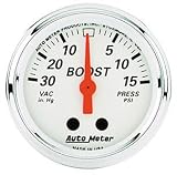 Auto Meter 1372 Arctic White Mechanical Boost / Vacuum Gauge