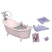 Our Generation Pink Bathtub with Accessories