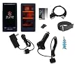 9 in 1 Accessory Combo for Microsoft Zune HD 16GB / 32GB Series: Includes Clear Crystal Snap On Hard Case + Black Silicone Skin Case + LCD Screen Protector + Black Belt Clip + Armband + Wall Charger, Car Charger, USB 2in1 Data Sync Cable and Light Blue Fishbone Style Keychain