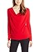 Calvin Klein Women's Knit Top with Chiffon Overlay