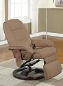 Swivel Massage Recliner Chair with 8 Vibrating Motors in Microfiber Plush F70060