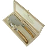 Laguiole Boxed Olive Wood Handled Cheese Set