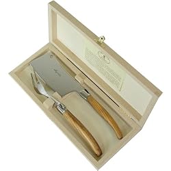 Laguiole Boxed Olive Wood Handled Cheese Set