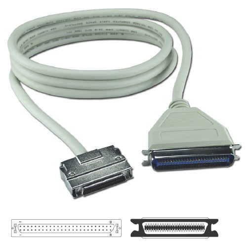 QVS 2ft SCSI HPDB50 (MicroD50) Male to Cen50 Male Premium External Cable (CC394D-02)