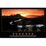 (24x36) Success (Mountains) Motivational Poster Print