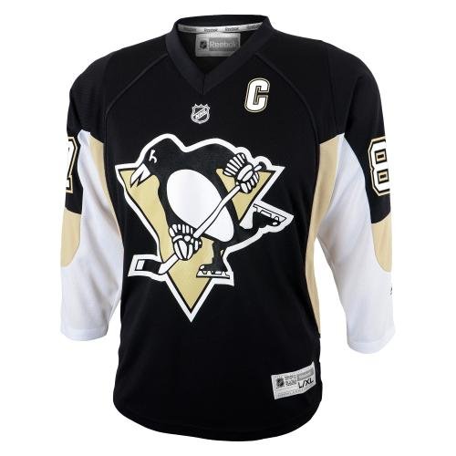 NHL Reebok Sidney Crosby Pittsburgh Penguins Youth Replica Jersey - Black