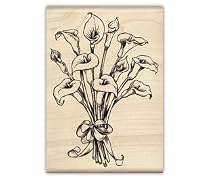 CALLA LILY BOUQUET Mounted Rubber Stamp InkaDinkaDo