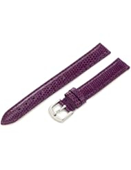 Hadley-Roma Womens LSL715RP 120 12-mm Purple Genuine Java Lizard Watch Strap