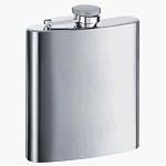 Maxam® 8oz Stainless Steel Hip Flask with Screw Down Cap STAINLESS STEEL FLASK