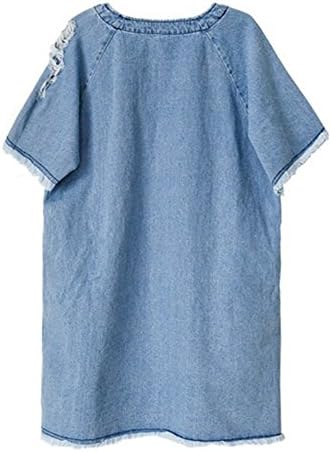 Coloroo Womens Plus Size Overall Denim Dress