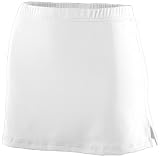 skorts for juniors-Augusta Sportswear girls poly spandex team skort - WHITE - Medium