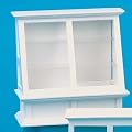 Dollhouse Miniature White Display Case-Tall