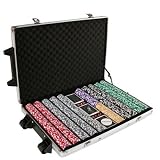 1000pc Hi Roller Poker Chip Set with Aluminum Case