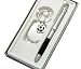 Soccer Key Ring W/Chrome Name Plate With Matching Soccer Ball Point Pen In Gift Box