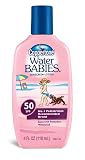 Coppertone Water Babies Sunscreen Lotion SPF 50, Extra UVA Protection, Waterproof, No. 1 Pediatrician Recommended Brand 4 Fl Oz. Hypoallergenic, PABA-free, Waterproof