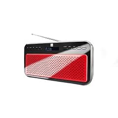 Dual DAB 12 Digitales Radio (DAB+/DAB/UKW Tuner, PLL-RDS) schwarz/rot