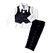 Spring Notion Baby Boys' Black Classic Fit Tuxedo Set, No Tail 24M (X-Large)