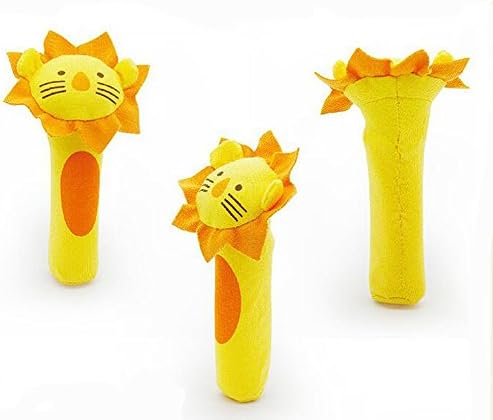 Baby Toy Hand Puppet Cute Animal Soft Plush Rattles 6" Lion