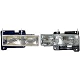 88-98 Chevy Silverado GMC Sierra Headlights GM2503101 & GM2502101 by Apache