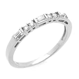14K Engagement Ring 0.4ctw CZ Cubic Zirconia Women's Wedding Band White Gold Ring