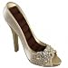 Gem Peep Toe Ring Holder Shoe Gold