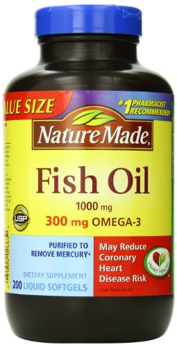 Nature Made Fish Oil 1000 Mg, Value Size, Softgels, 200-Count