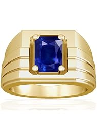 18K Yellow Gold Emerald Cut Blue Sapphire Solitaire Ring (GIA Certificate)