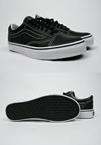 Vans Classic Old Skool Leather Black/White Men's Walking Skate Shoes