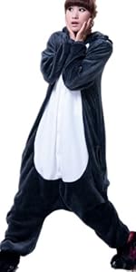 Qiyun Kigurumi Pajamas Unisex Adult Cosplay Costume Animal Pyjamas Wolf Kids