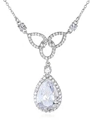 Charles Winston, Fancy Pear Cubic Zirconia Necklace, 18"