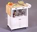 White Wood Top Kitchen Cart with Drop Leaf