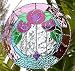 Pink Floral Art Nouveau Stained Glass Decorative Design