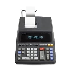 Sharp EL-2196BL Heavy Duty Color Printing Calculator with Clock and Calendar