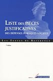 Liste des pièces justificatives des dépenses publiques locales Image du produit