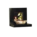 Benton 1-Tealight Candleholder with Mirror - Black (4.5")