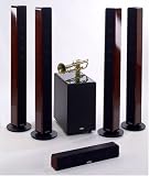 Crystal Acoustics SmArt 4 Home Theater Speaker System with Slim Speakers amd 10 THX Select Certified Subwoofer, Dark Cherry Veneer
