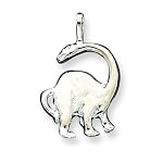 Sterling Silver Brontosaurus Pendant with 20 inch Sterling Silver Chain