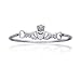 Bling Jewelry .925 Sterling Silver Claddagh Heart Cuff Bracelet