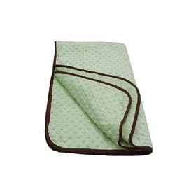 Buy American Baby Company Minky Dot Portable Mini Crib Comforter with Chocolate Trim, Celery by American Baby Company now!