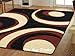 Rapello Torino Black Red Rug 160cm x 225cm.