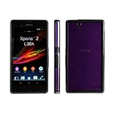 GMYLE (TM) Black Rubberized Plastic Flexible Protective Bumper Case for Sony Xperia Z L36H