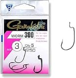がまかつ(Gamakatsu) WORM 300(5本入り) ブラック #3 66118